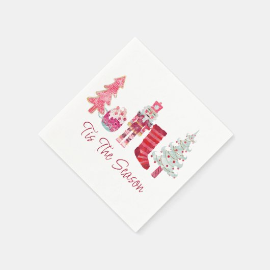 Das Weihnachtsfest-Party der Saison Serviette (Ecke)