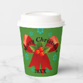 Das Weihnachtsfest (Weihnachtsfeiertag) Pappbecher (Vorderseite)