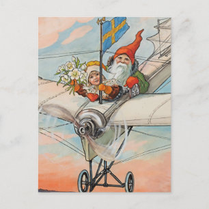 "Das Weihnachtsflugzeug" von Jenny Nystrom Postkarte