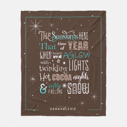Das Weihnachtsgedicht der Saison ID593 Fleecedecke (Vorderseite)