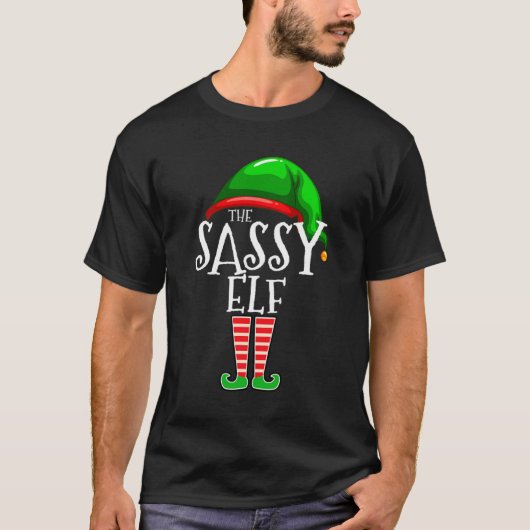 Das Weihnachtsgeschenk der Familie Sassy Elf T-Shirt (Vorderseite)