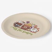 "Das Weihnachtskaffee Pappteller (Schrägansicht)