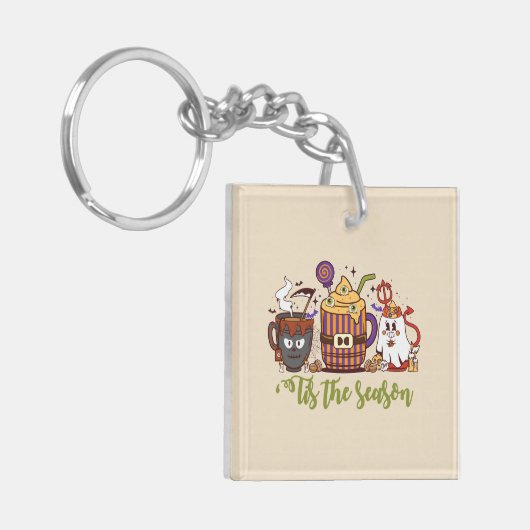 "Das Weihnachtskaffee Schlüsselanhänger (Vorderseite links)