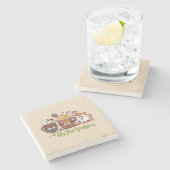 "Das Weihnachtskaffee Steinuntersetzer (Seitenansicht)