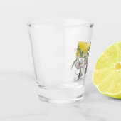 Das Weihnachtskäseglas Schnapsglas (Links)