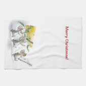 Das Weihnachtskäsetuch einpacken Geschirrtuch (Horizontal)