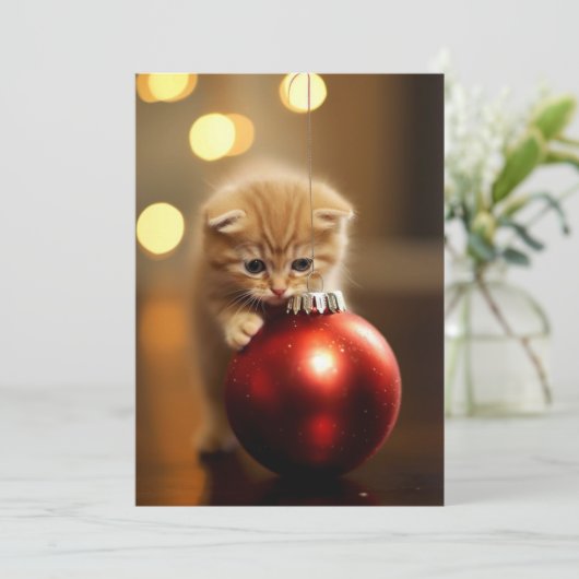 Das Weihnachtskitt Feiertagskarte (Stehend Vorderseite)