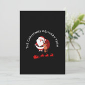 Das Weihnachtslieferteam Karte (Stehend Vorderseite)