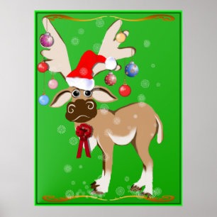 Das Weihnachtsposter der Reindeer Poster