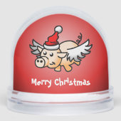 Das Weihnachtsschwein Schneekugeln (Vorderseite)