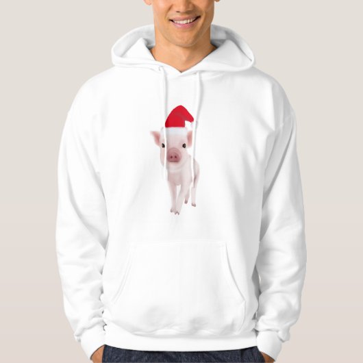 Das Weihnachtsschwein-Sweatshirt Hoodie (Vorderseite)