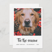 Das Weihnachtsskript-Foto | Haustier Feiertagskarte (Vorne/Hinten)