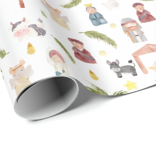 Das Weihnachtsweihnachtswrapping Paper der Krippe Geschenkpapier (Rolleneckpunkt)