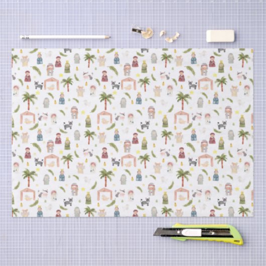 Das Weihnachtsweihnachtswrapping Paper der Krippe Seidenpapier (Handwerk)