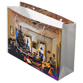 Das Weihnachtszimmer Große Geschenktüte (Vorderseite Schrägansicht)