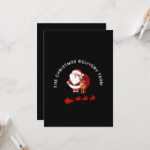 Das Weihnachtszustellteam Karte (Vorderseite/Rückseite Beispiel)