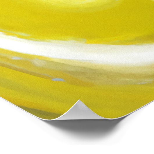 Das weinende gelbe Zitronengesicht | AI Art Poster (Ecke)