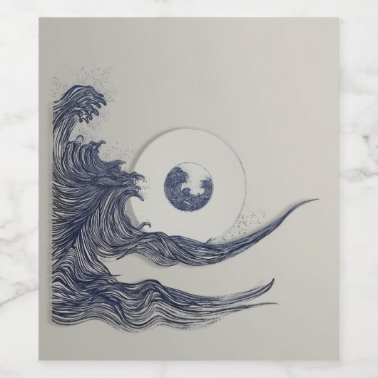 Das Weinetikett der siebten Welle (Einzelnes Label)