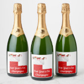 Das Weinetikett des Neujahrsfest Schaumweinetikett (Flaschen)