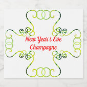 Das Weinetikett des Neujahrsfest Schaumweinetikett (Einzelnes Label)