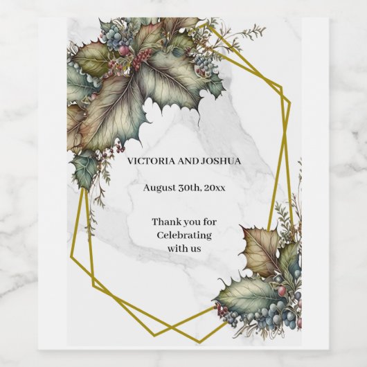 Das Weingut Weinetikett (Einzelnes Label)