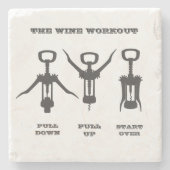 Das Weintraining Steinuntersetzer (Vorderseite)