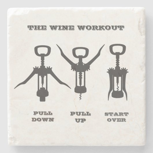 Das Weintraining Steinuntersetzer (Vorderseite)