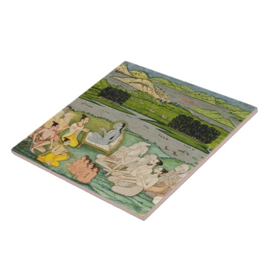 Das weise Shuku Deva, das zu König Parikshit u. a Fliese (Seite)