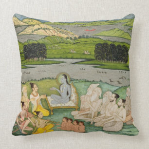 Das weise Shuku Deva, das zu König Parikshit u. a Kissen