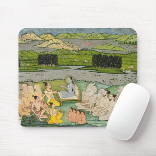 Das weise Shuku Deva, das zu König Parikshit u. a Mousepad (Mit Mouse)