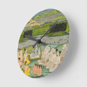 Das weise Shuku Deva, das zu König Parikshit u. a Runde Wanduhr (Winkel)