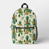 Das weiße Ananas-Paradies-Muster Bedruckter Rucksack (Vorderseite)