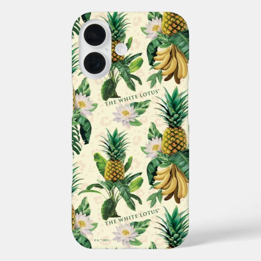 Das weiße Ananas-Paradies-Muster Case-Mate iPhone Hülle (Rückseite)