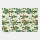 Das weiße Ananas-Paradies-Muster Geschirrtuch (Horizontal)