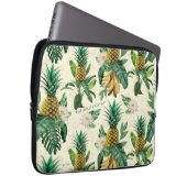 Das weiße Ananas-Paradies-Muster Laptopschutzhülle (Vorne Rechts)