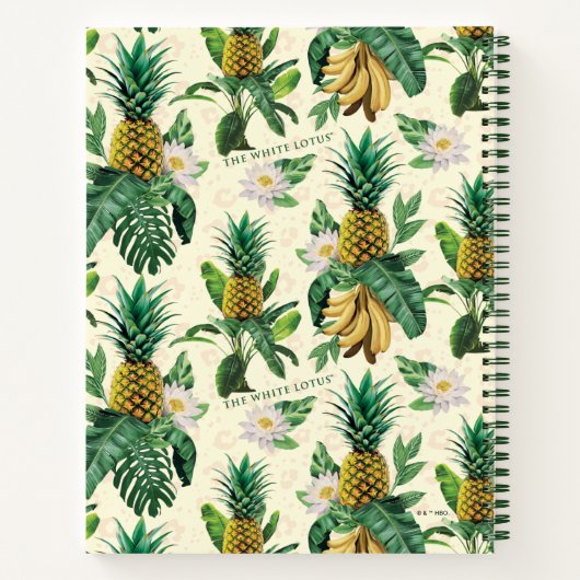 Das weiße Ananas-Paradies-Muster Notizblock (Rückseite)
