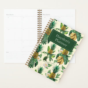 Das weiße Ananas-Paradies-Muster Planer