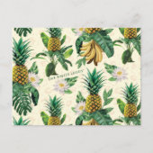 Das weiße Ananas-Paradies-Muster Postkarte (Vorderseite)