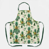 Das weiße Ananas-Paradies-Muster Schürze (Vorderseite)