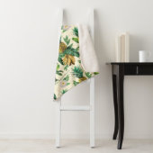 Das weiße Ananas-Paradies-Muster Sherpadecke (Beispiel)