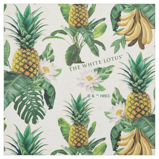 Das weiße Ananas-Paradies-Muster Stoff (Muster)