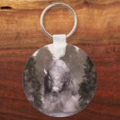 Das weiße Buffalo Schlüsselanhänger (Vorderseite)