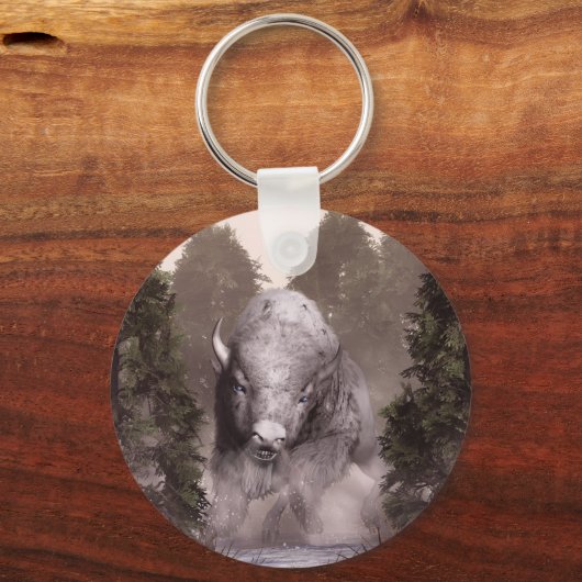 Das weiße Buffalo Schlüsselanhänger (Vorderseite)