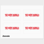 das weiße Büffelband Rechteckiger Aufkleber (Blatt)