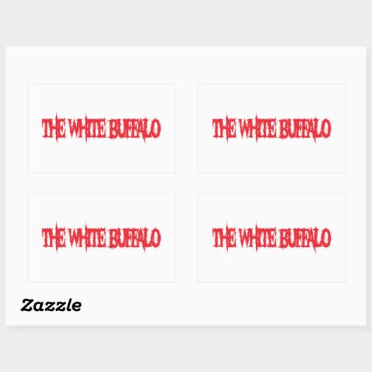 das weiße Büffelband Rechteckiger Aufkleber (Blatt)