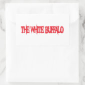 das weiße Büffelband Rechteckiger Aufkleber (Tasche)