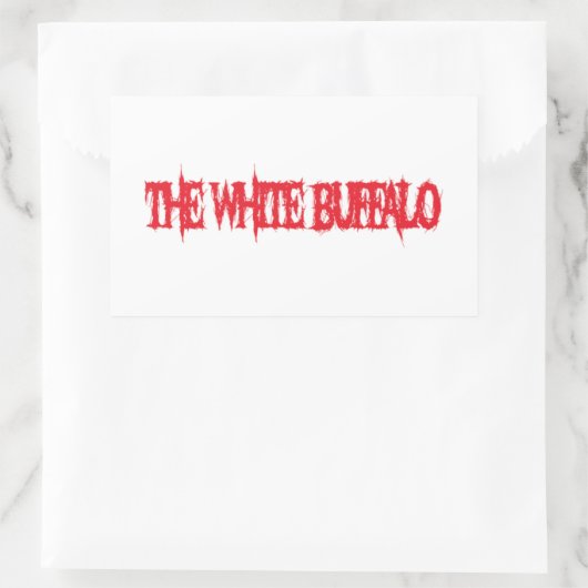 das weiße Büffelband Rechteckiger Aufkleber (Tasche)