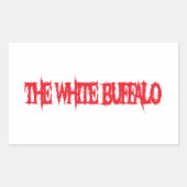 das weiße Büffelband Rechteckiger Aufkleber (Vorderseite)