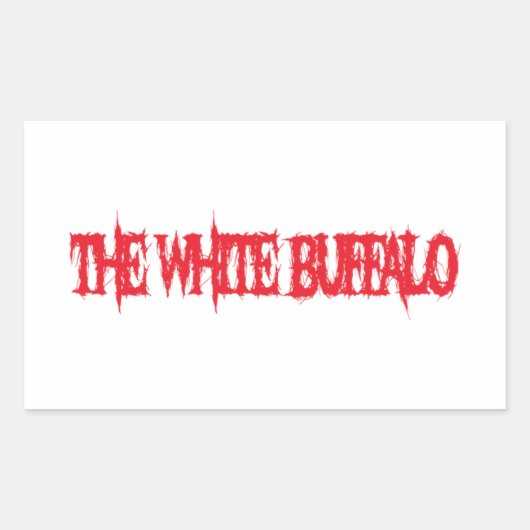 das weiße Büffelband Rechteckiger Aufkleber (Vorderseite)