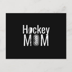Das weiße Design der Hockey-Mama Postkarte